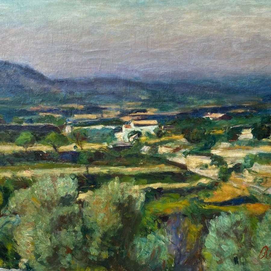 Thomsen: Olive Trees In Provence, 1926 large Cezannien Landscape