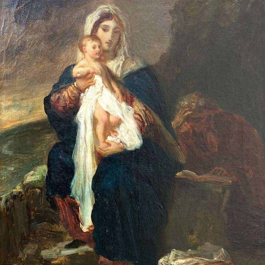 Madonna By The Water: Mother And Child, Circle Of Eugene Delacroix