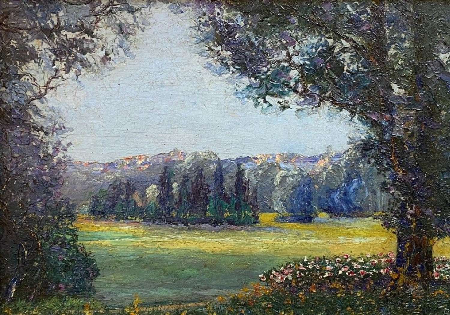 Joys Of May, Spring In The Valley, French Impressionist Landscape 1914