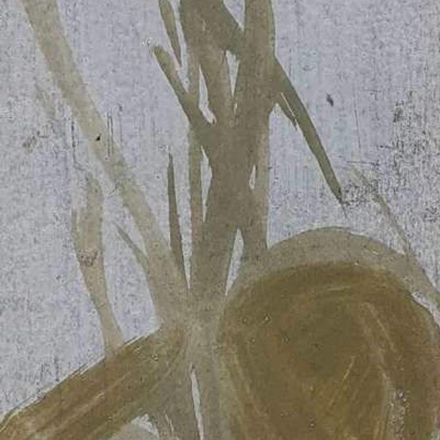 Humbert:Calligraphy Inspired Abstracted 1959 Onion Kitchen Still Life