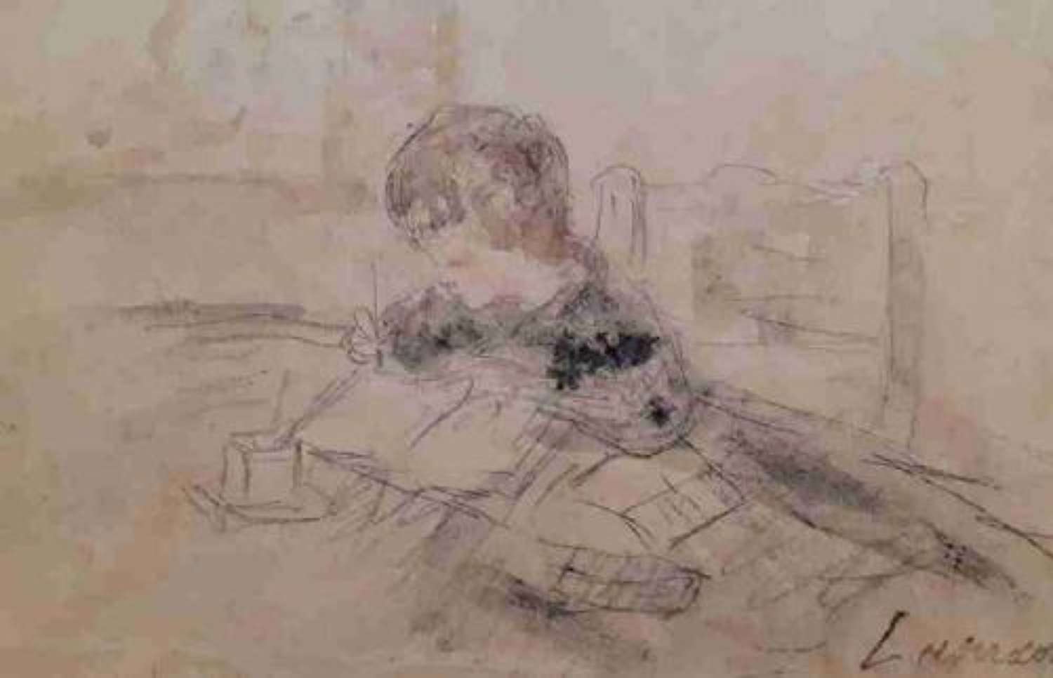 Homework: The Little Schoolboy Writing, Ca 1910: French Modern Master