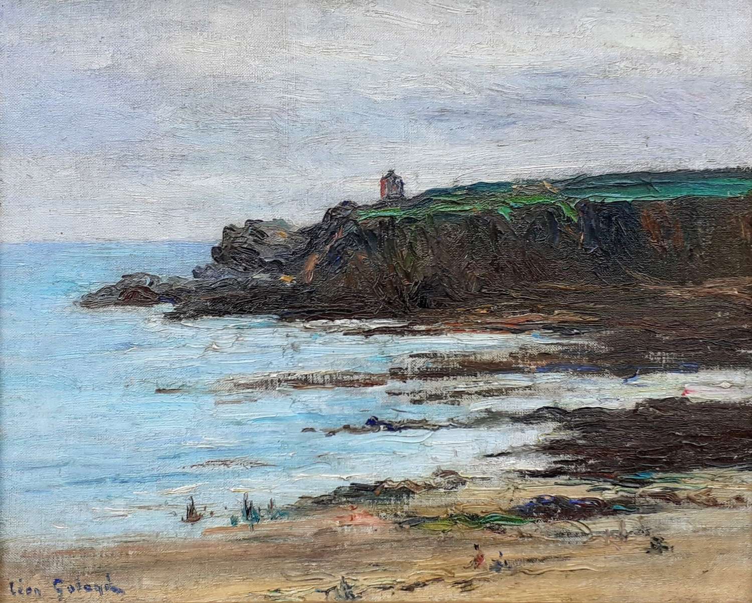Galand: The Little Lighthouse On The Cliff ca 1930 Seascape