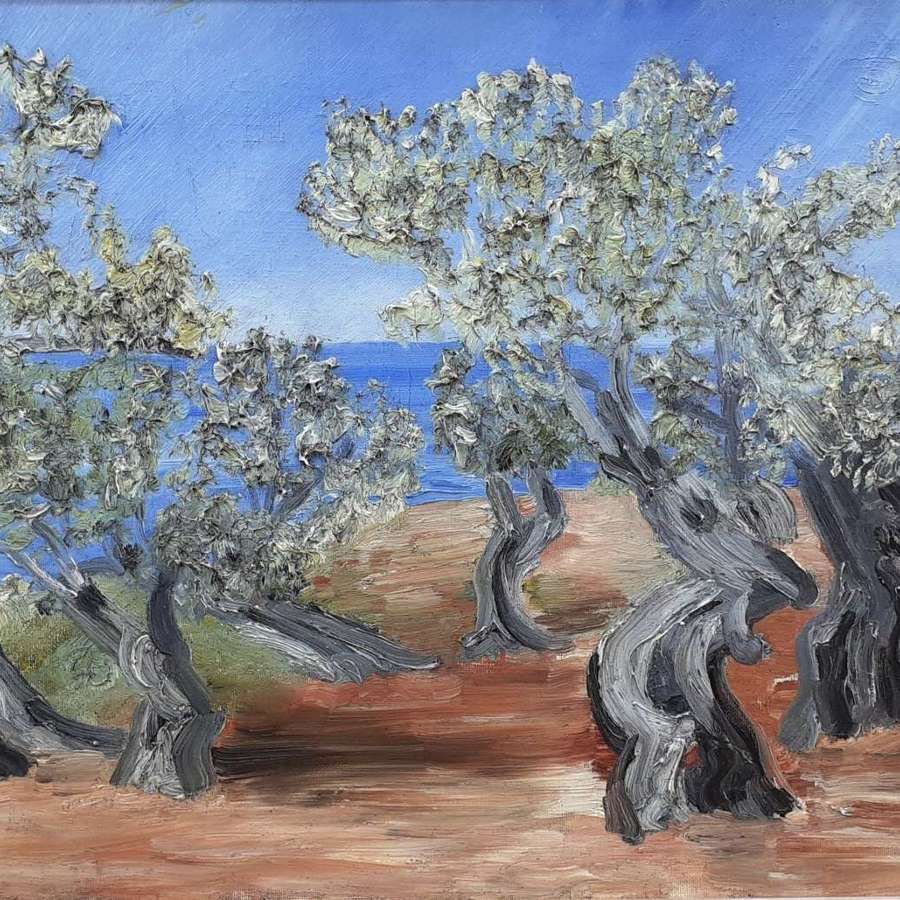 Agostini: Olive Trees By The Sea In Provence, Mediterranean Landscape