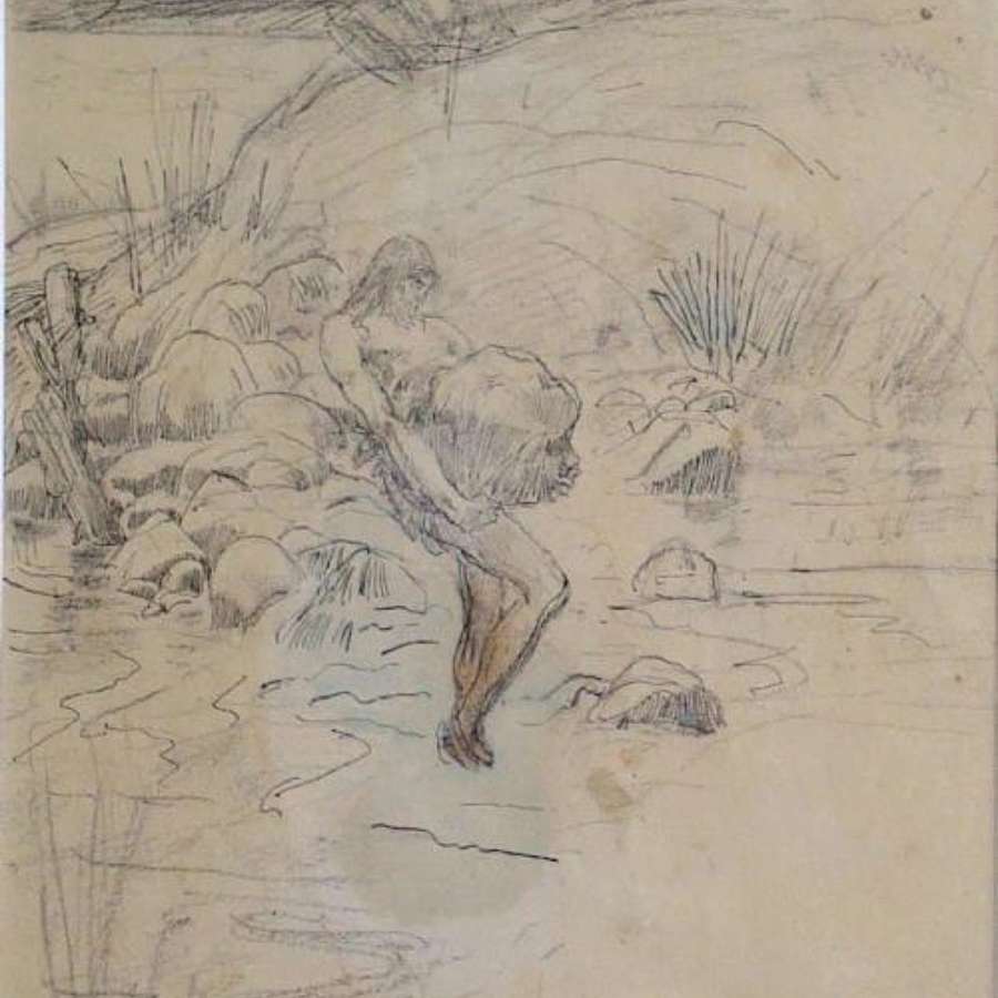 Luc-olivier Merson (1846-1920) Illustration For Gustave Flaubert, 1895