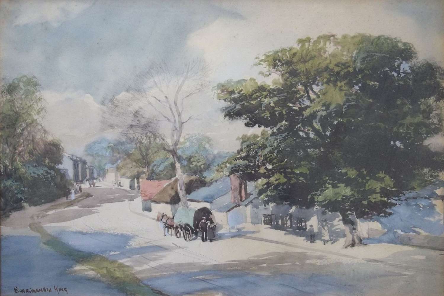 John Baragwanath King (1864-1939) Village Scene, West Cornwall ca 1890