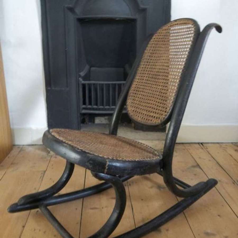 Antique Thonet 1895 Bentwood Child's Rocker Rocking Chair