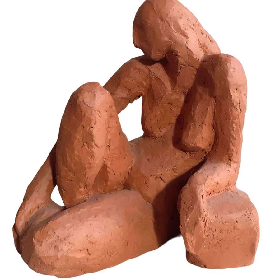 Nathan: Statuesque Female Nude French Terracotta Sculpture