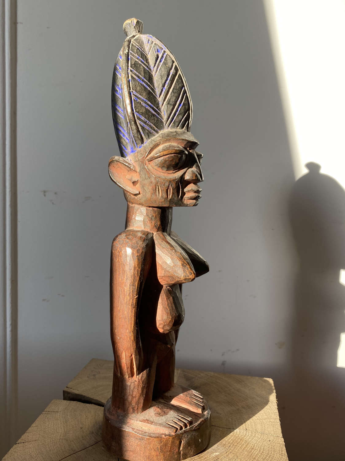 Antique Ibeji Figure, Ekiti Yoruba Nigeria African Sculpture