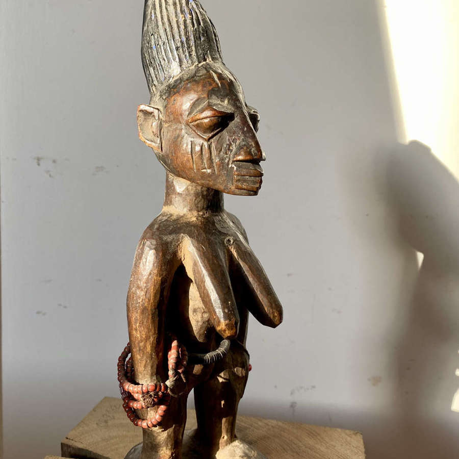 Antique Ibeji Figure, Igbomina Yoruba Nigeria African Sculpture